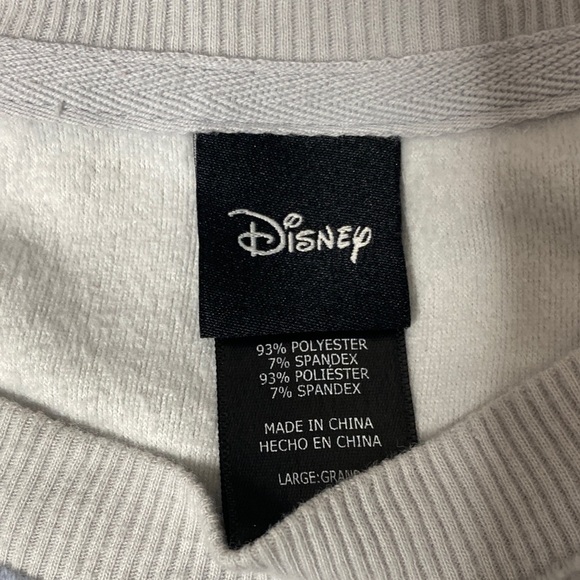 Disney Gray Mickey Mouse Patterned Women Crewneck Sweater - Picture 2 of 4